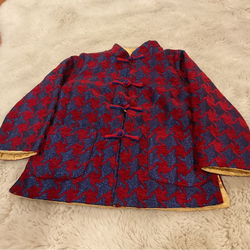 Chinese Traditional Tang Suit Patterned Double Sided Jacket Boy 4-5Y
